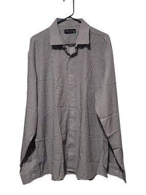 Classic Men's Grey Patterned Button-Up Shirt made in Italy 🇮🇹 NWOT